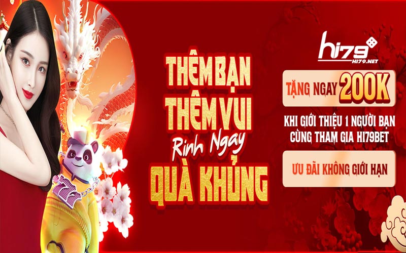 Khuyến mãi Hi79 tặng hoa hồng giới thiệu