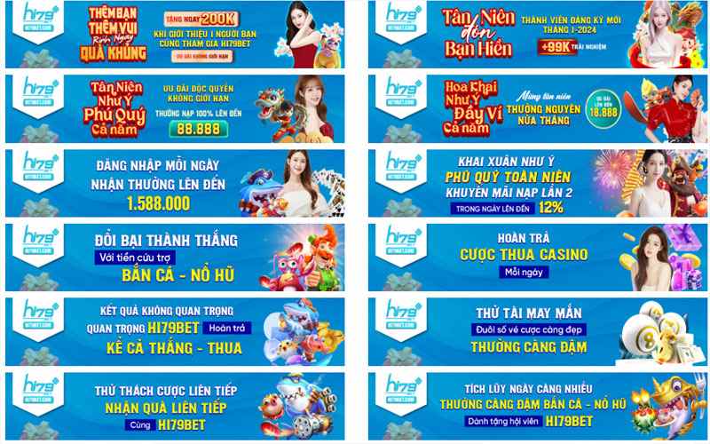 Các chương trình khuyến mãi khác có tại nhà cái Hi79